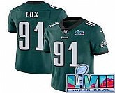 Men & Women & Youth Philadelphia Eagles #91 Fletcher Cox Limited Green Super Bowl LVII Vapor Jersey,baseball caps,new era cap wholesale,wholesale hats